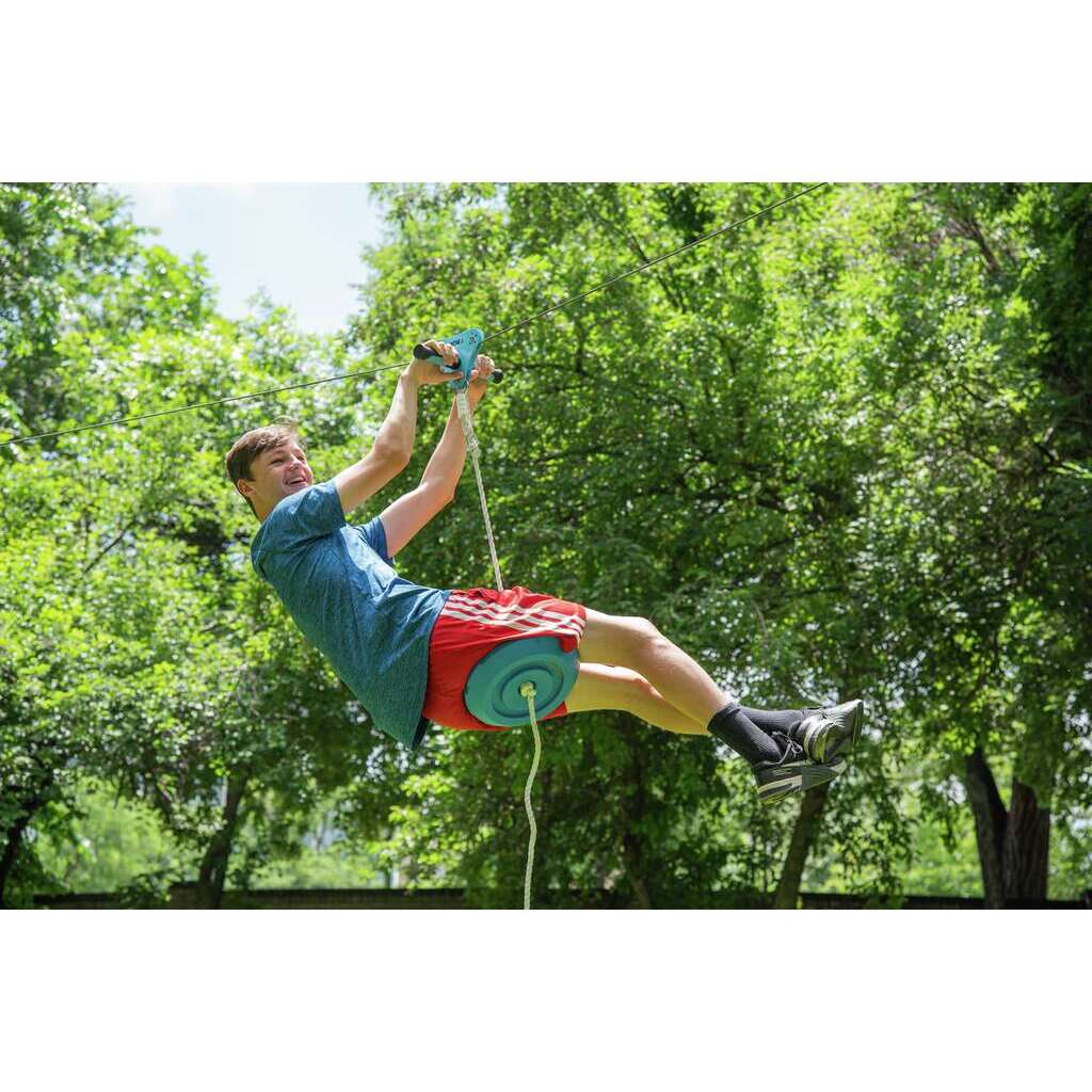 Kit tyrolienne avec balançoire disque Kit tyrolienne avec balançoire disque