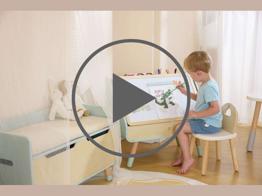 Tableau à dessins - bibliothèque 2 en 1 Tableau à dessins - bibliothèque 2 en 1