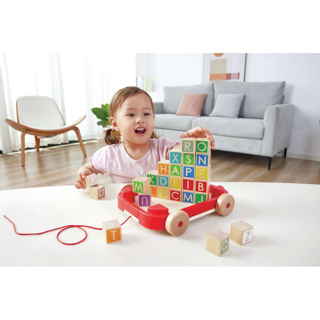 Chariot à roulettes avec blocs empilables Chariot à roulettes avec blocs empilables