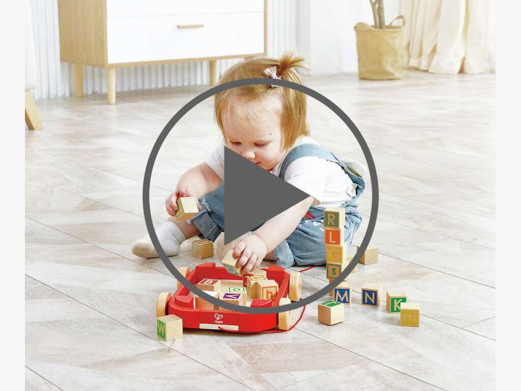 Chariot à roulettes avec blocs empilables Chariot à roulettes avec blocs empilables