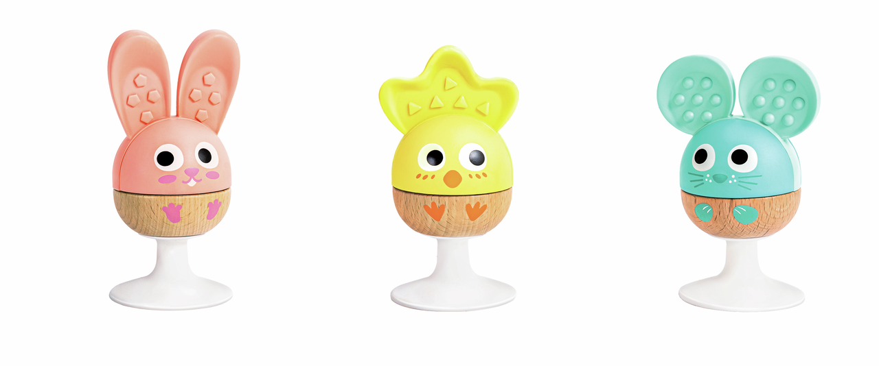 3 hochets à ventouse - animaux 3 hochets à ventouse - animaux