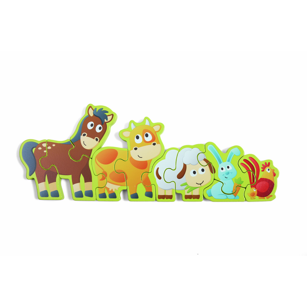 Puzzle chiffres et animaux de la ferme