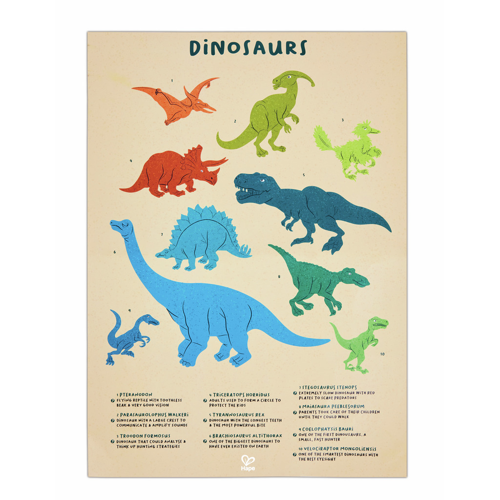 Puzzle géant dinosaures (200 pcs)