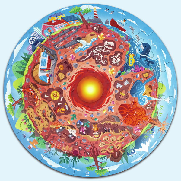 Puzzle circulaire centre de la Terre Puzzle circulaire centre de la Terre